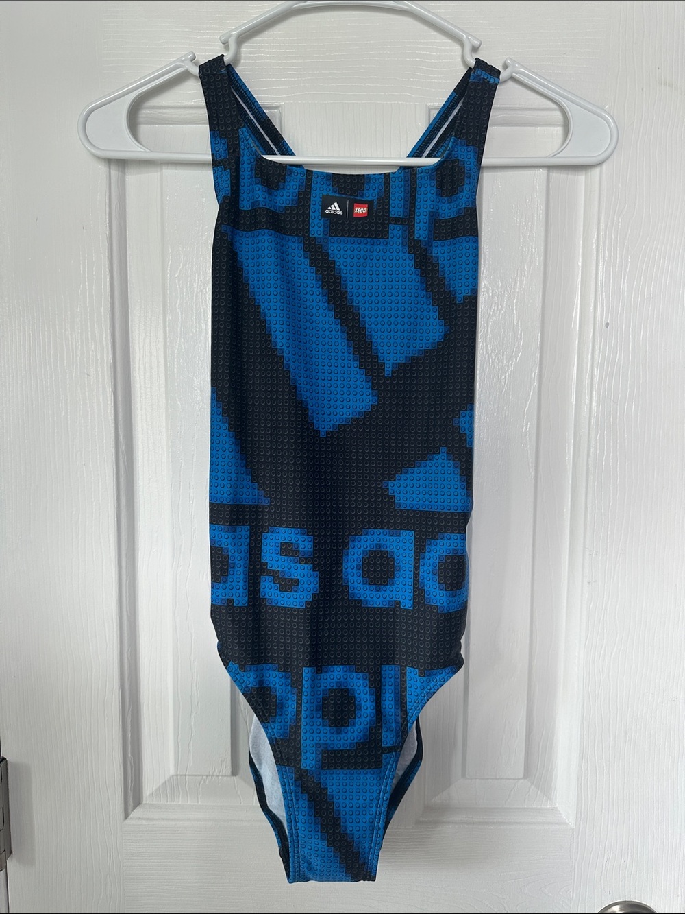 adidas Blue and Black Kids One-Piece Swimsuit